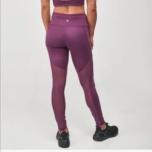New Seaav Plum High-Rise Mesh Legging with Pockets